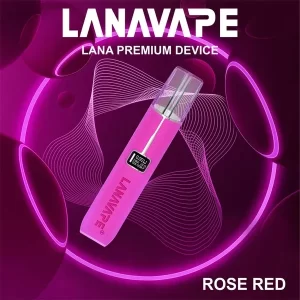 【10色可選】LANA皮革主機 通用一代煙彈 液晶螢幕顯示電量/可調整瓦數 - 玫瑰紅