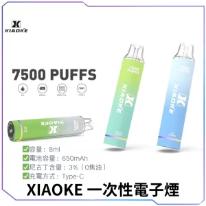 【17種口味】梟客XIAOKE 7500口一次性電子煙 - 森森莓果