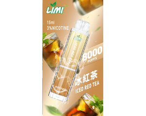  【16種口味】辣妹LIMI 8000口大容量拋棄式一次性電子煙 - 冰紅茶