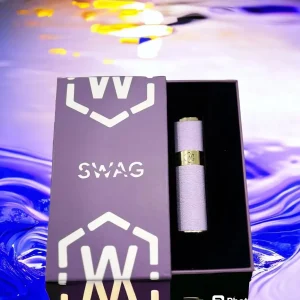 【6種顔色】SWAG 皮革主機一代電子霧化桿通用一代煙彈 - 皮革亮面灰