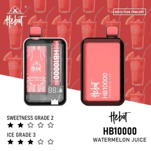 【16種口味】HEBAT喜貝10000口一次性拋棄式電子煙 - 西瓜