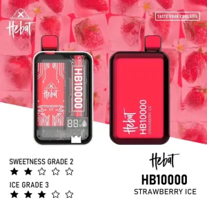 【16種口味】HEBAT喜貝10000口一次性拋棄式電子煙 - 草莓