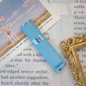 【6種顔色】SWAG 皮革主機一代電子霧化桿通用一代煙彈 - 皮革蒂芬尼藍