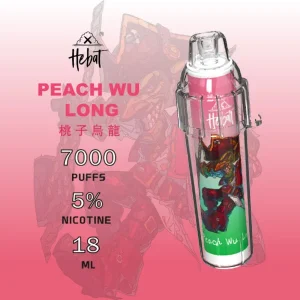 【12種口味】Hebat喜貝7000口一次性拋棄式電子煙 - 桃子烏龍